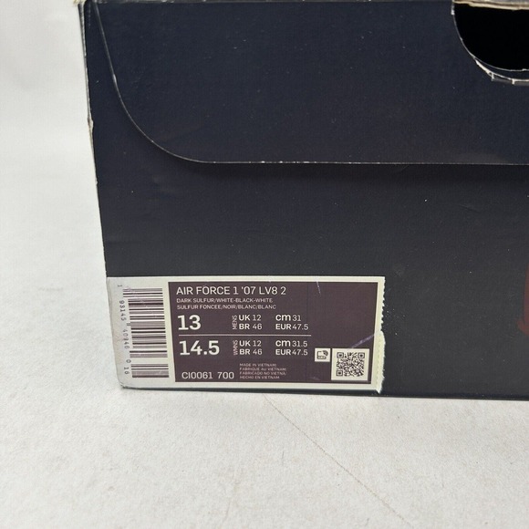 Nike Shoes Air Force 1 '07 LV8 2 “Dark Sulfur Yellow” 2024 - Picture 5 of 5